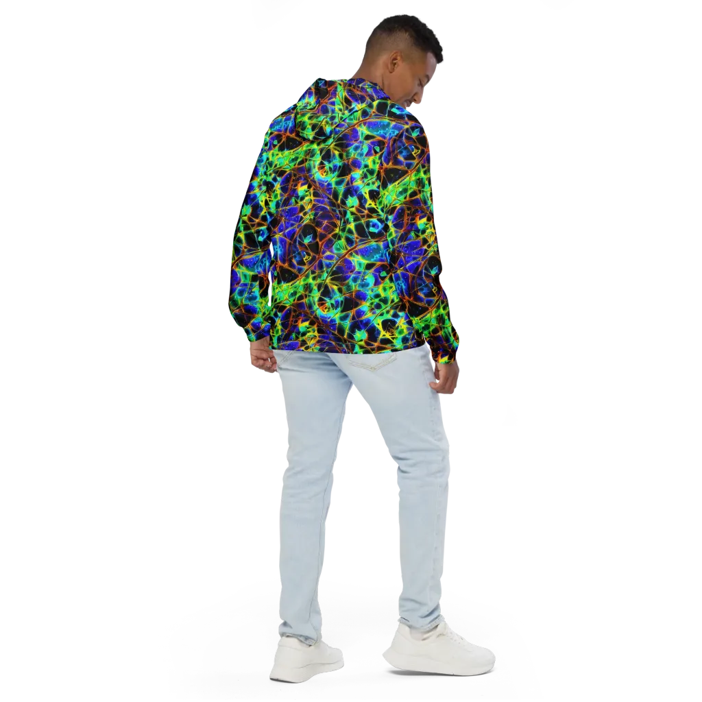 Iridescent Voltage on Men's Windbreaker — Back