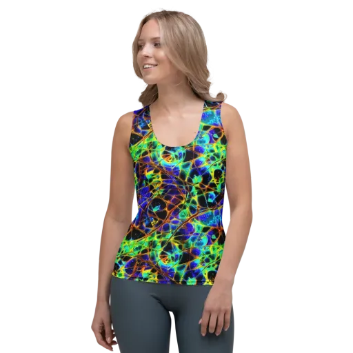 Iridescent Voltage on a Women's Tank Top