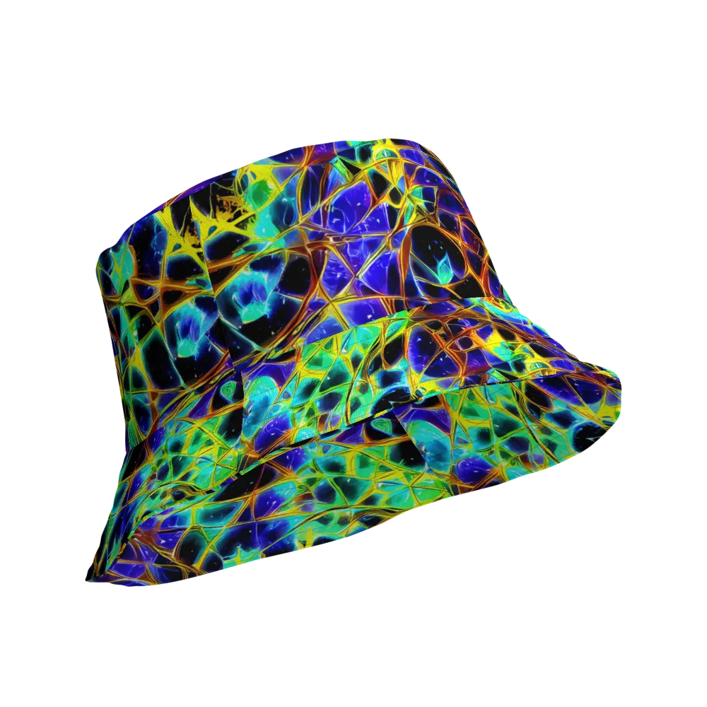 Iridescent Voltage on Reversible Bucket Hat — Product details Outside