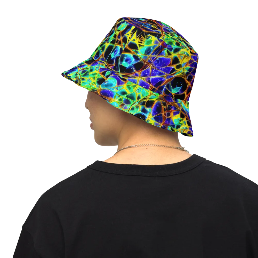 Iridescent Voltage on Reversible Bucket Hat — Back Inside