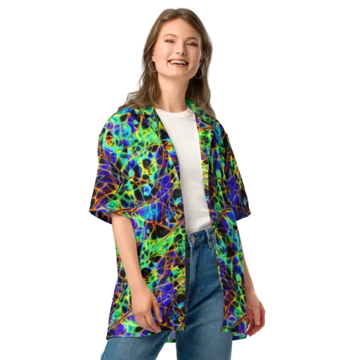Iridescent Voltage on a Button Shirt