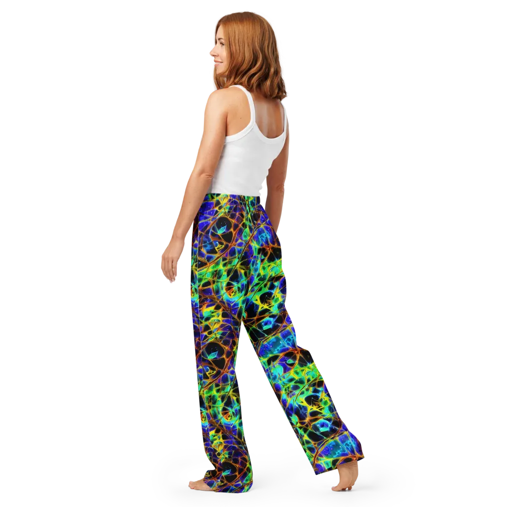 Iridescent Voltage on Women's Pajama Pants — Back