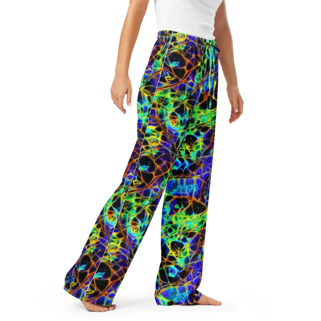 Iridescent Voltage on Women's Pajama Pants — Right Front