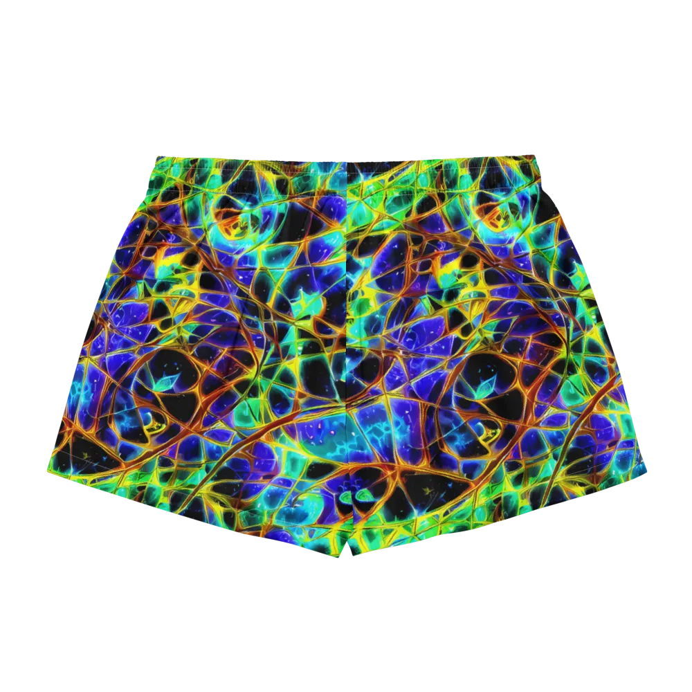 Iridescent Voltage on Women's Pajama Shorts — Back