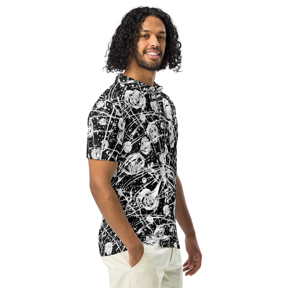 Blackwire Bloom on Men's Slim Fit Polo Shirt — Right Front