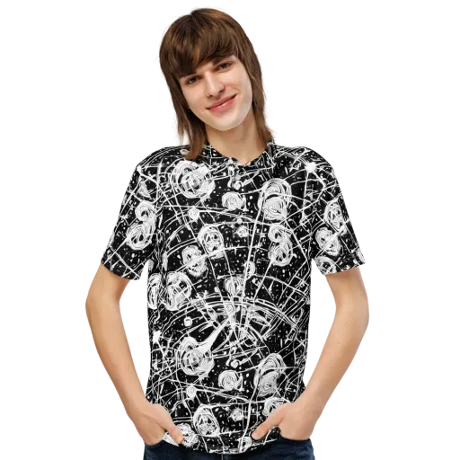 Blackwire Bloom on a Men's Slim Fit Polo Shirt