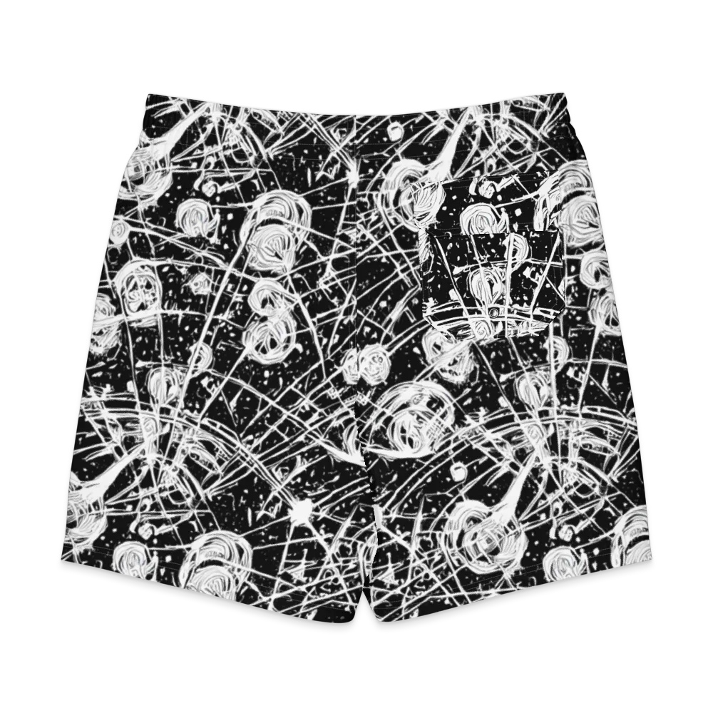 Blackwire Bloom on Men's Board Shorts — Back