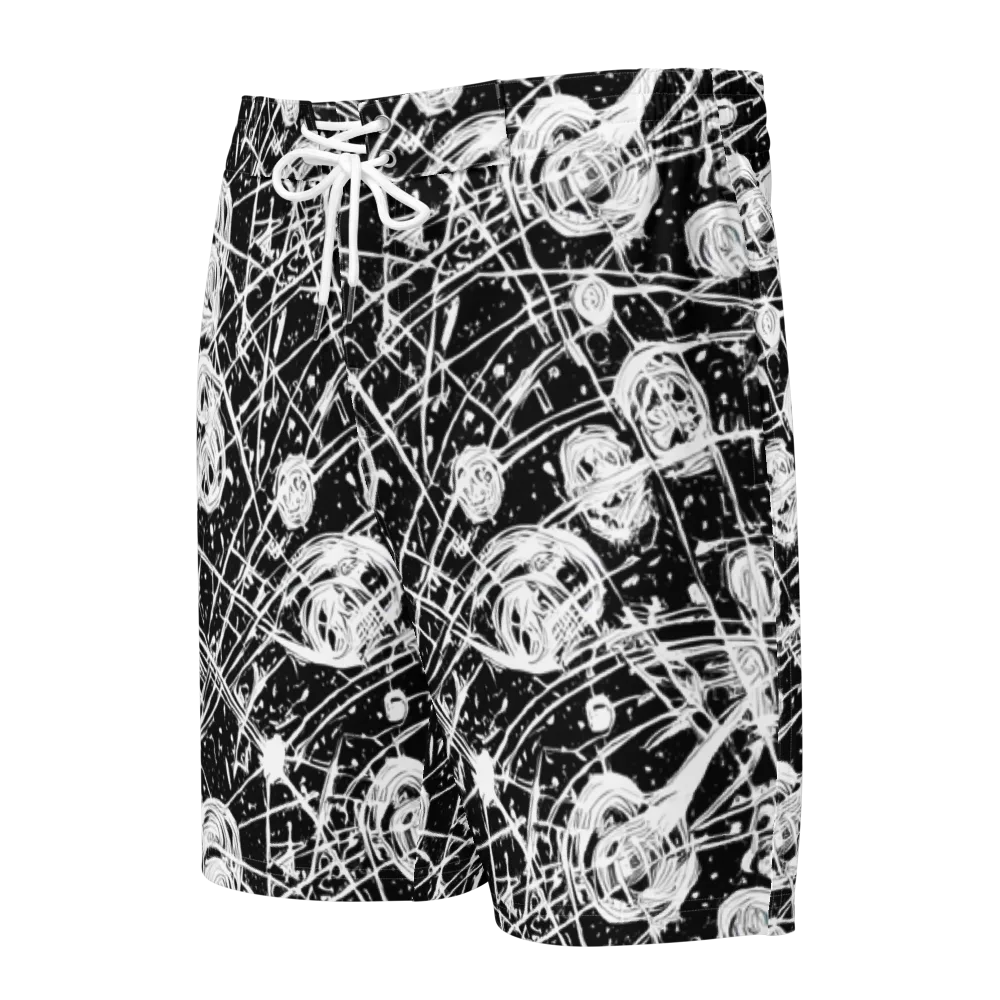 Blackwire Bloom on Men's Board Shorts — Front