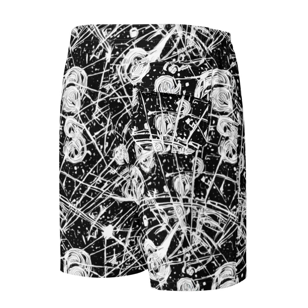 Blackwire Bloom on Men's Board Shorts — Back