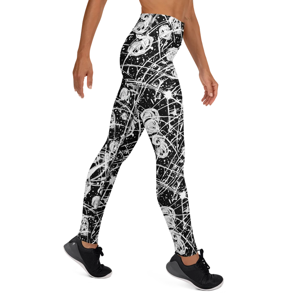 Blackwire Bloom on Yoga Leggings — Right