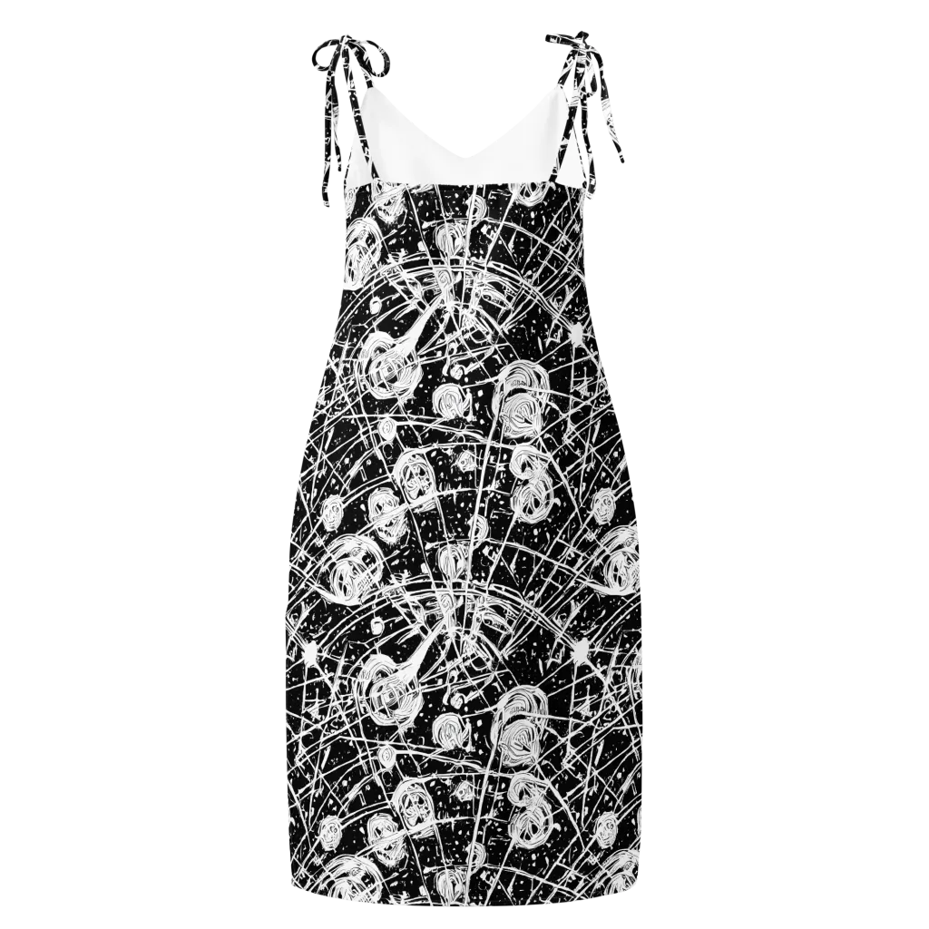 Blackwire Bloom on Slip Dress — Back