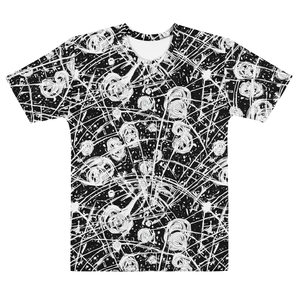 Blackwire Bloom on Men's Cotton Crew Neck T-Shirt — Front