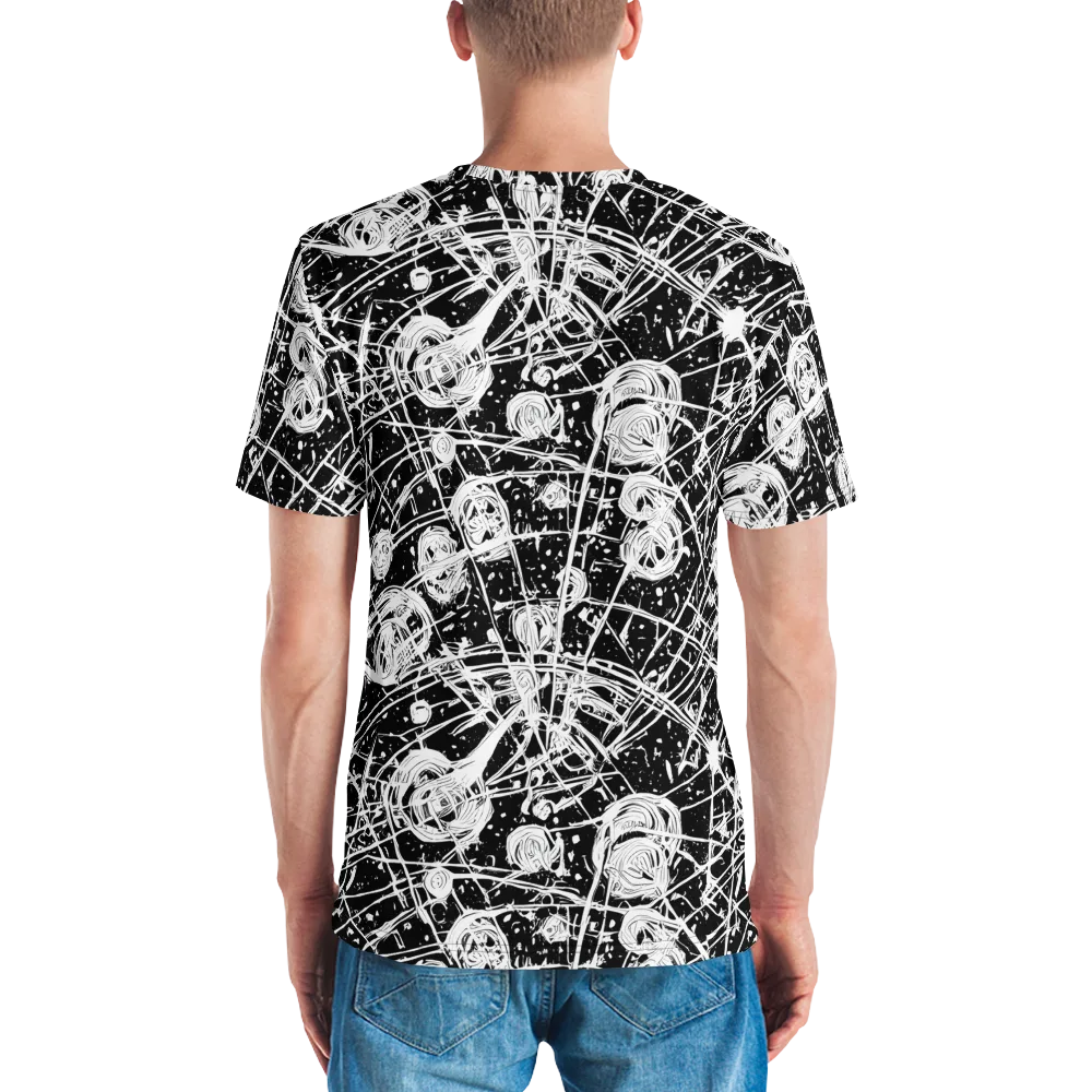 Blackwire Bloom on Men's Crew Neck T-Shirt — Back