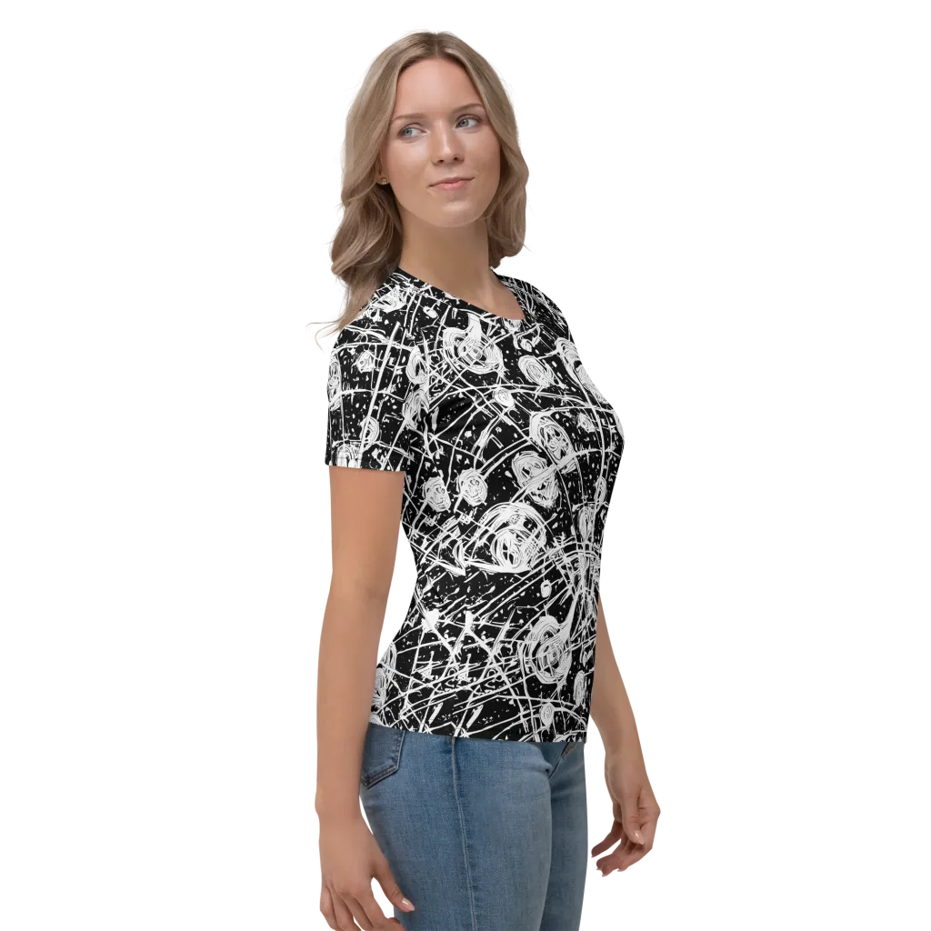 Blackwire Bloom on Women's Crew Neck T-Shirt — Right