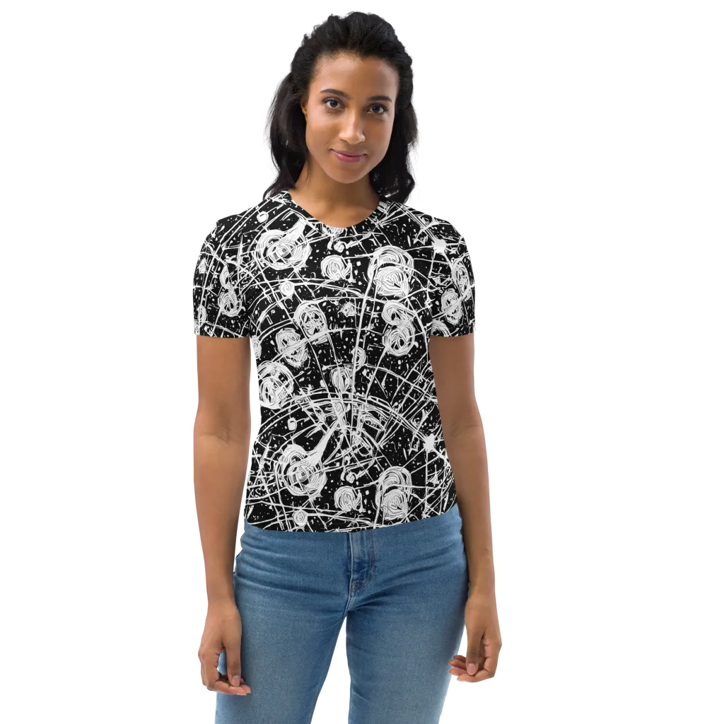Blackwire Bloom on Women's Crew Neck T-Shirt — Front