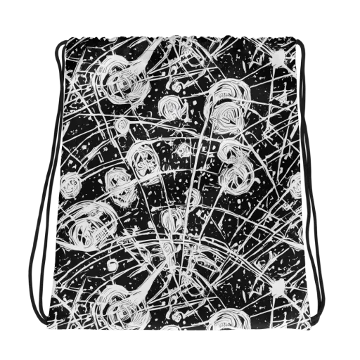 Blackwire Bloom on a Drawstring Bag
