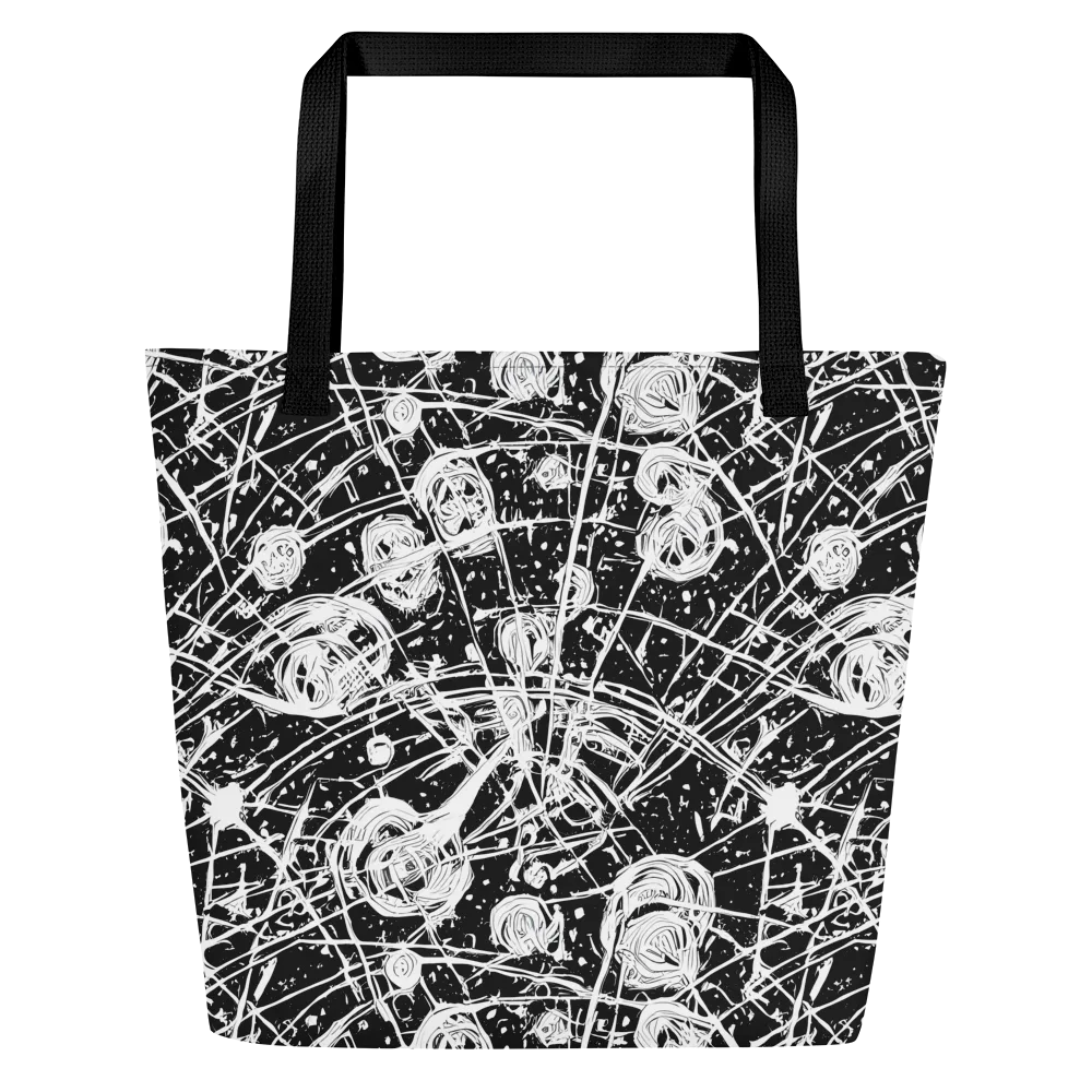Blackwire Bloom on Large Tote Bag W/ Pocket — Front