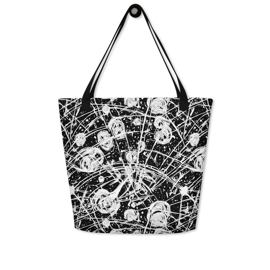 Blackwire Bloom on Large Tote Bag W/ Pocket — Front