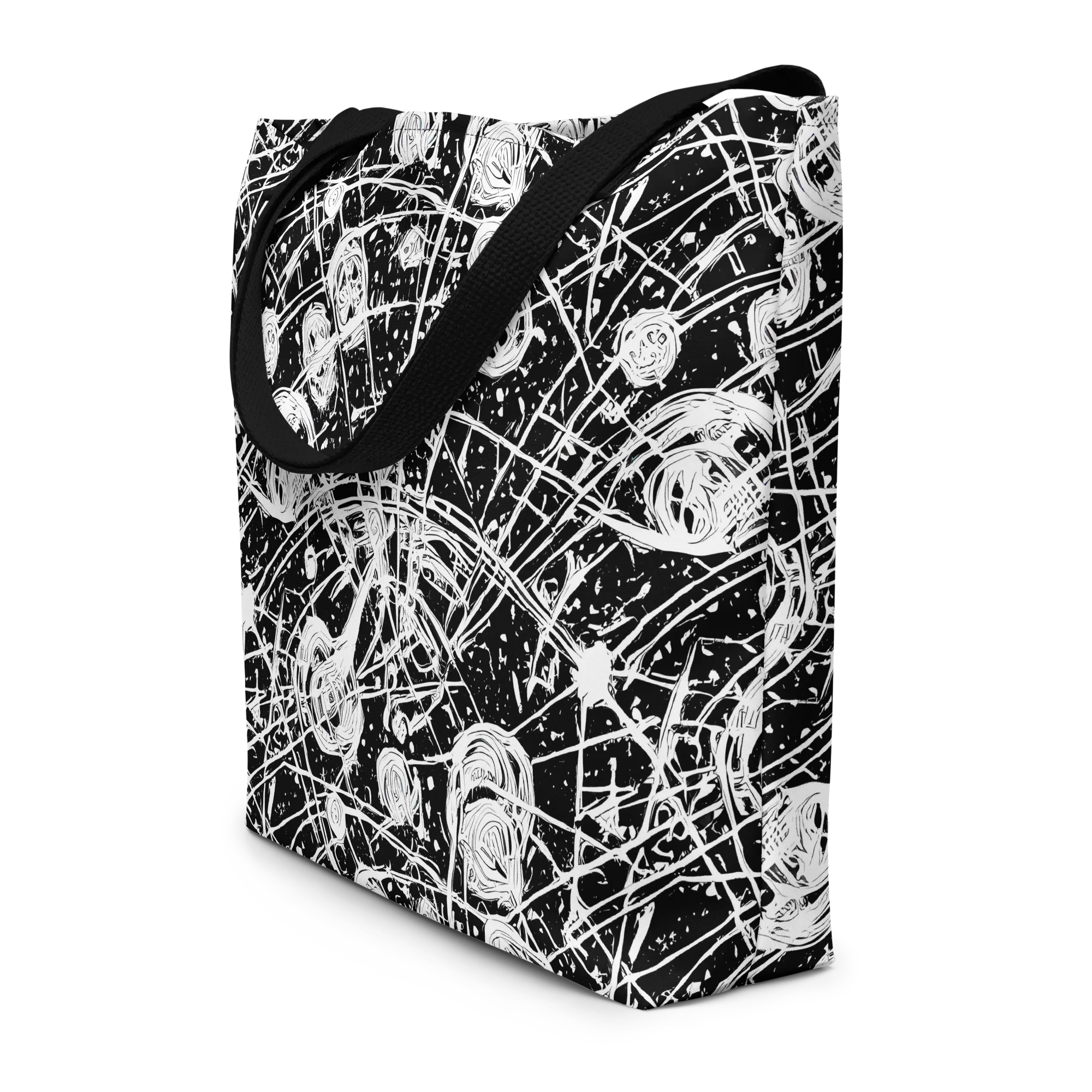 Blackwire Bloom on Large Tote Bag W/ Pocket — Front