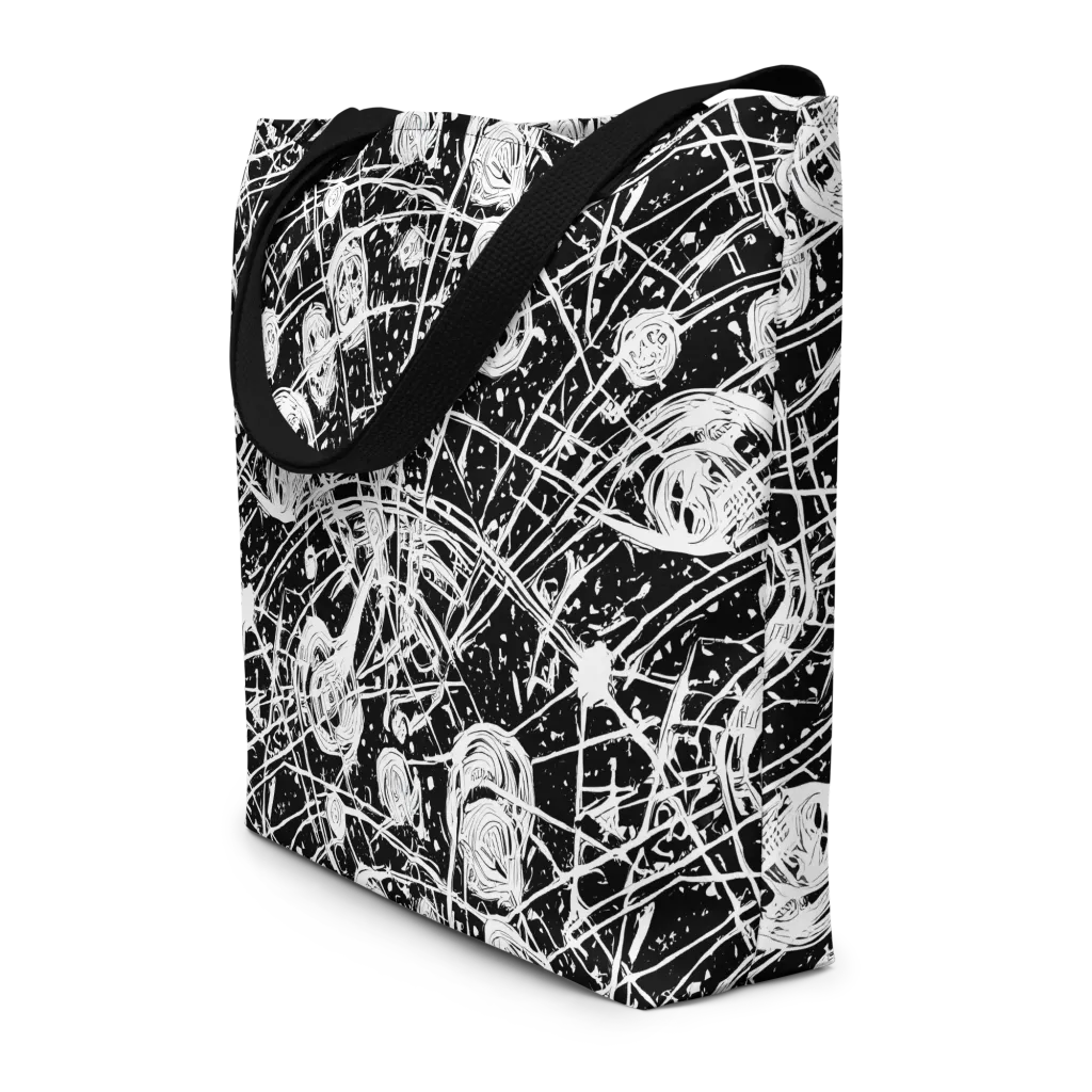 Blackwire Bloom on Large Tote Bag W/ Pocket — Front