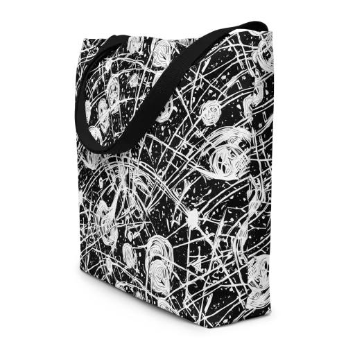 Blackwire Bloom on a Large Tote Bag W/ Pocket