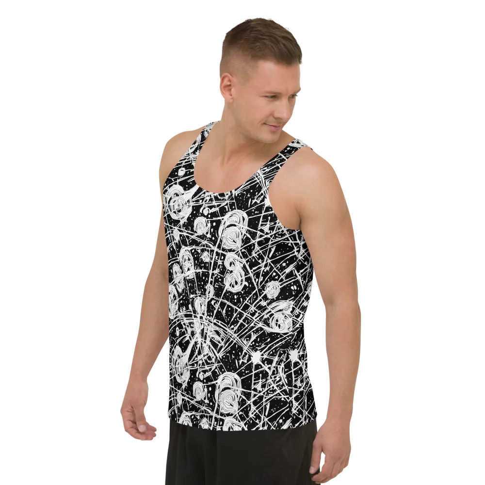 Blackwire Bloom on Men's Tank Top — Left Front