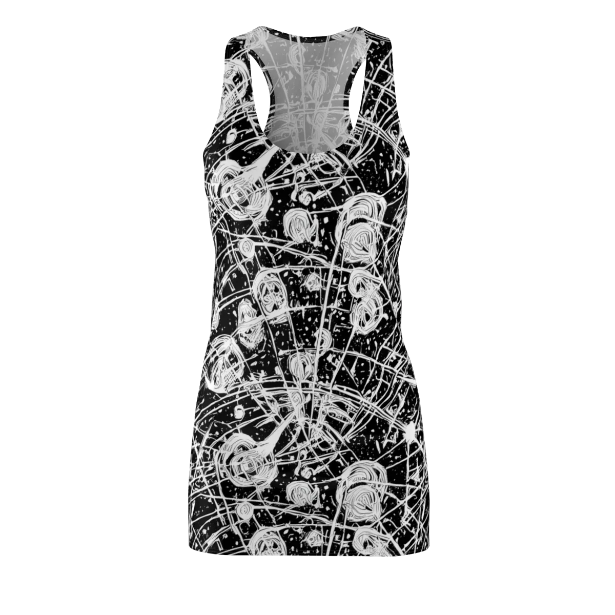 Blackwire Bloom on Racerback Dress — Front