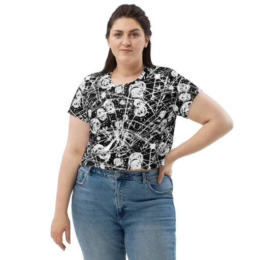 Blackwire Bloom on a Crop Tee