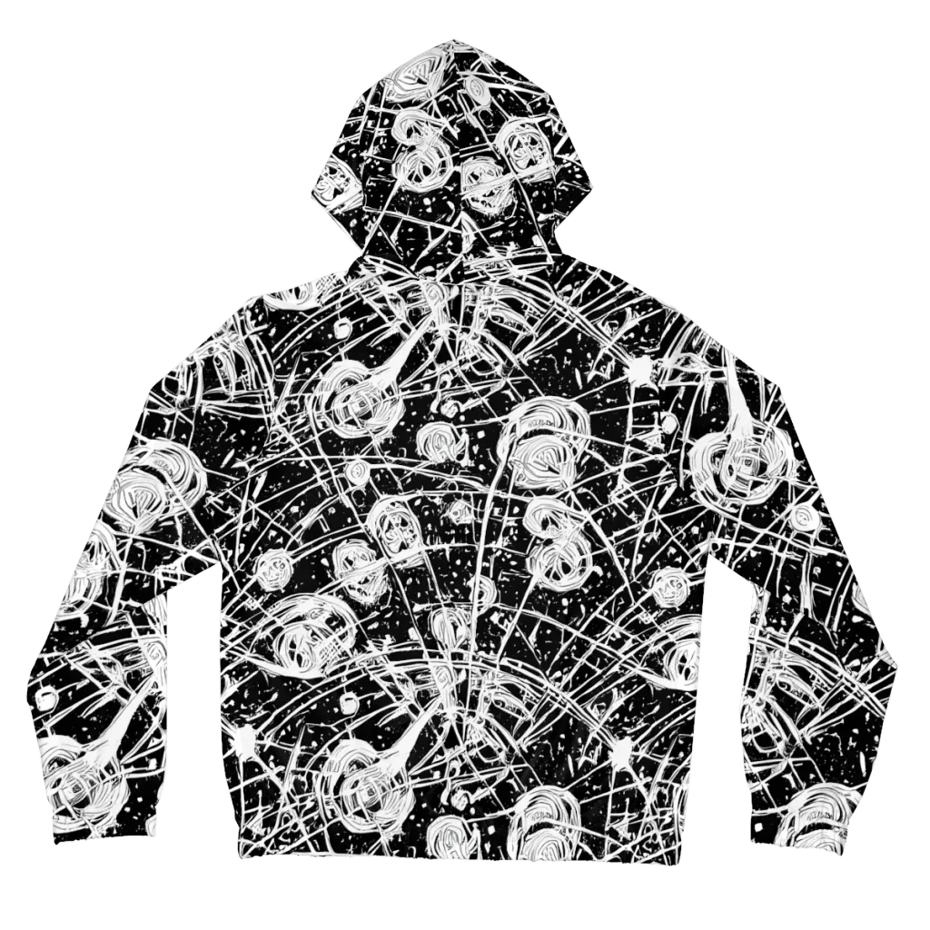 Blackwire Bloom on Women's Full-Zip Hoodie — Back