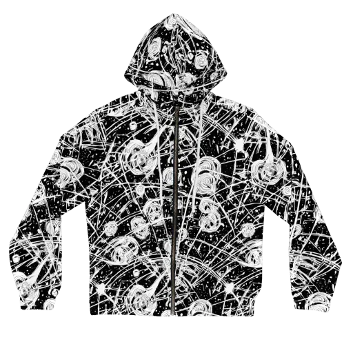 Blackwire Bloom on a Women's Full-Zip Hoodie