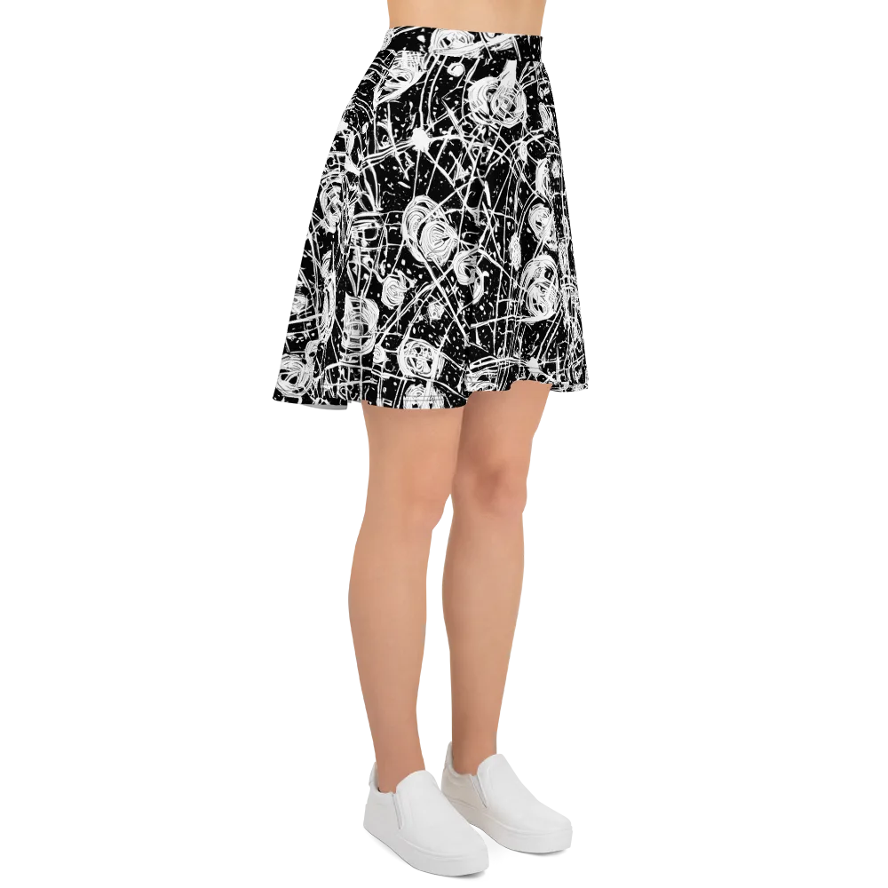 Blackwire Bloom on Skater Skirt — Right