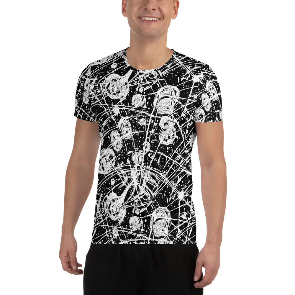 Blackwire Bloom on Men's Athletic T-Shirt — Front