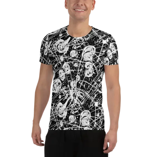 Blackwire Bloom on a Men's Athletic T-Shirt