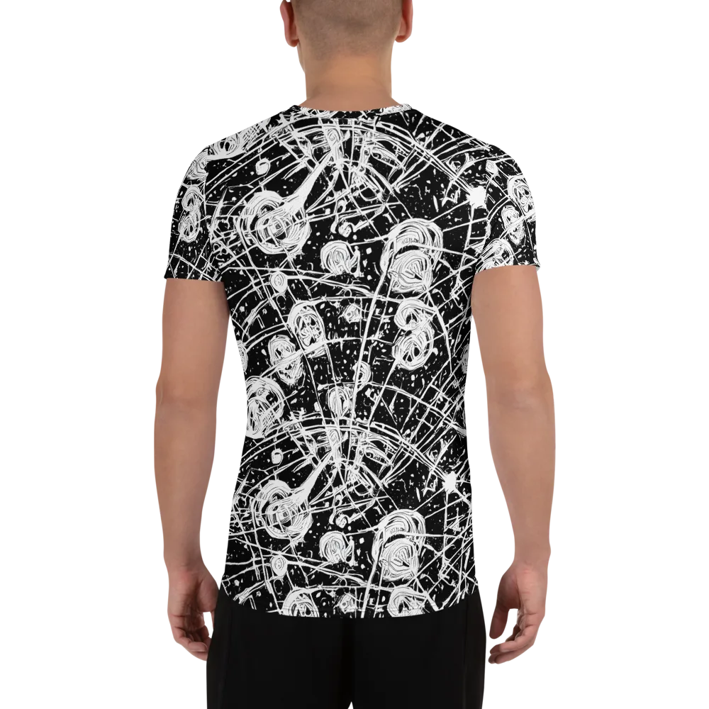 Blackwire Bloom on Men's Athletic T-Shirt — Back