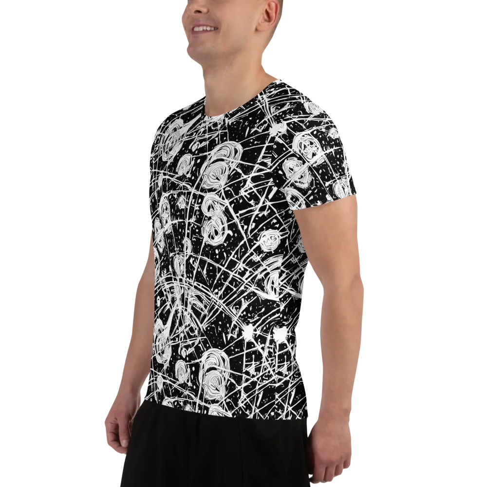 Blackwire Bloom on Men's Athletic T-Shirt — Left