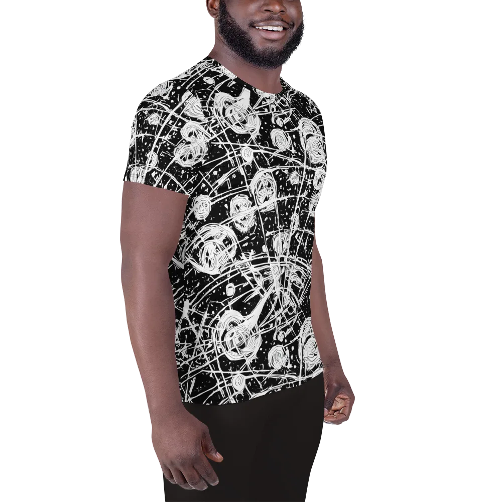 Blackwire Bloom on Men's Athletic T-Shirt — Right