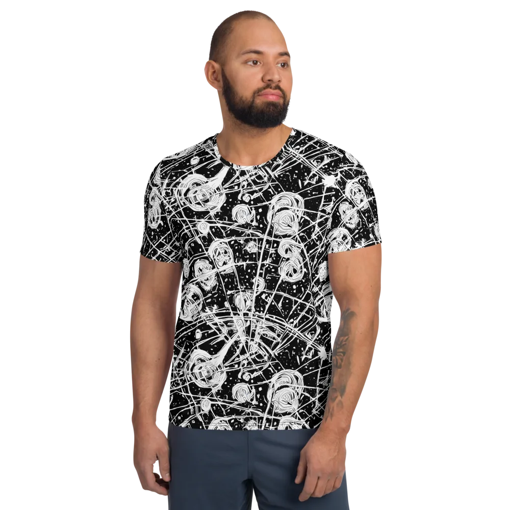 Blackwire Bloom on Men's Athletic T-Shirt — Front