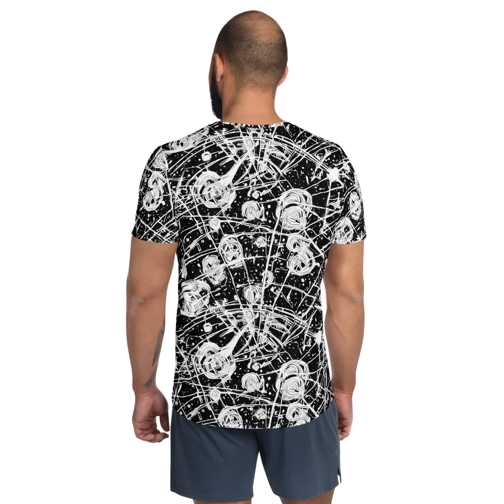 Blackwire Bloom on Men's Athletic T-Shirt — Back