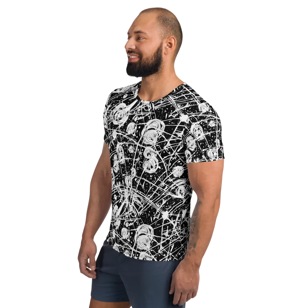 Blackwire Bloom on Men's Athletic T-Shirt — Left