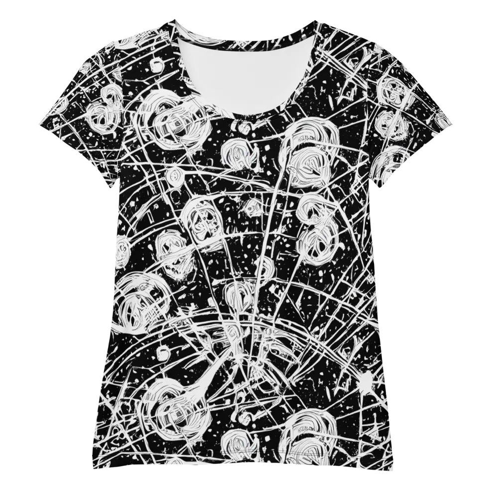 Blackwire Bloom on Women's Athletic T-Shirt — Front