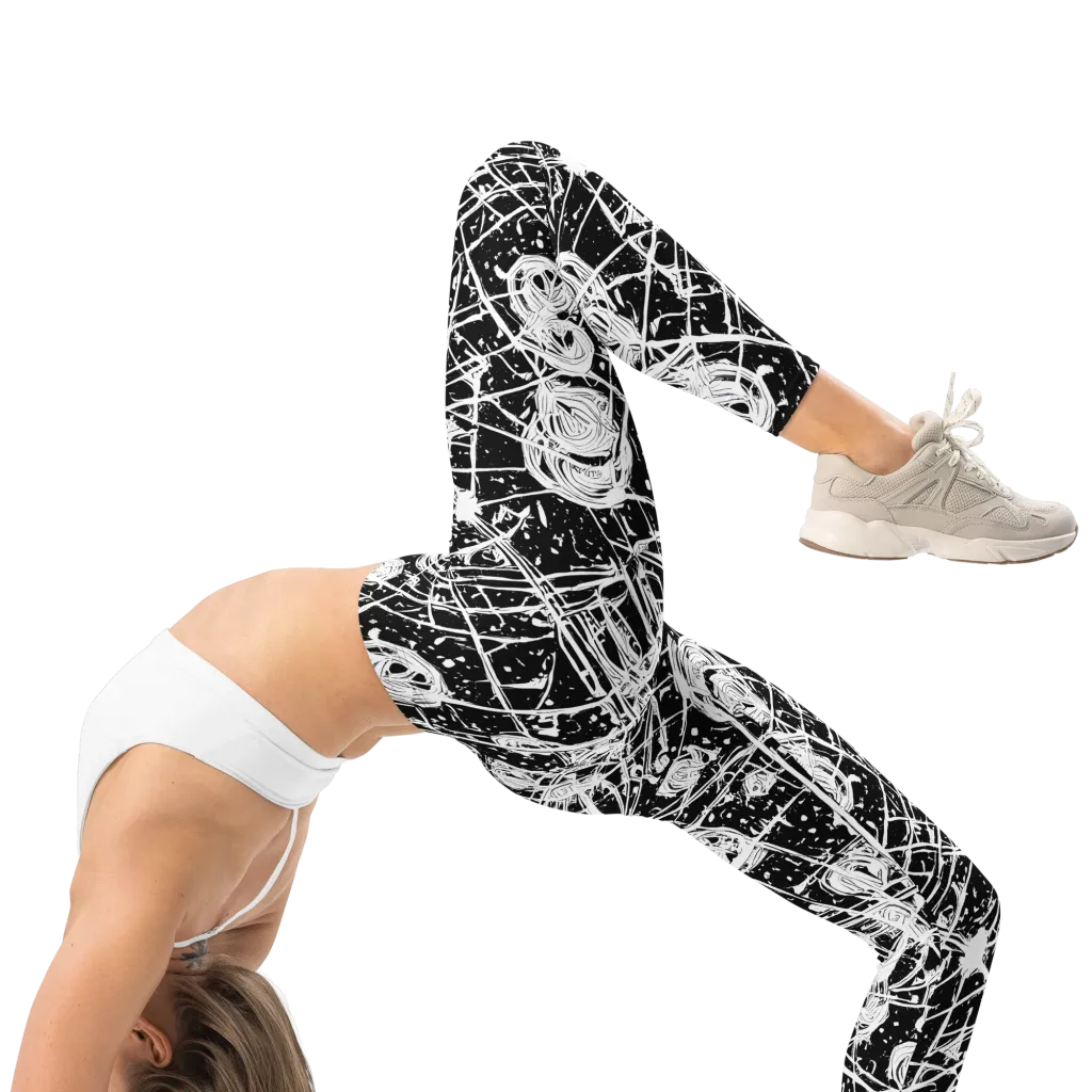 Blackwire Bloom on Leggings — Right