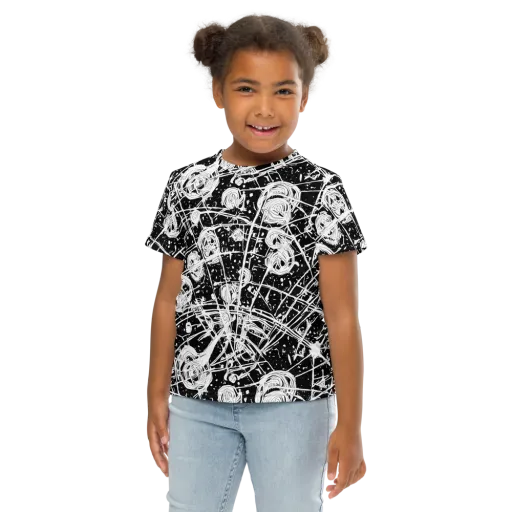 Blackwire Bloom on a Kids Crew Neck T-Shirt