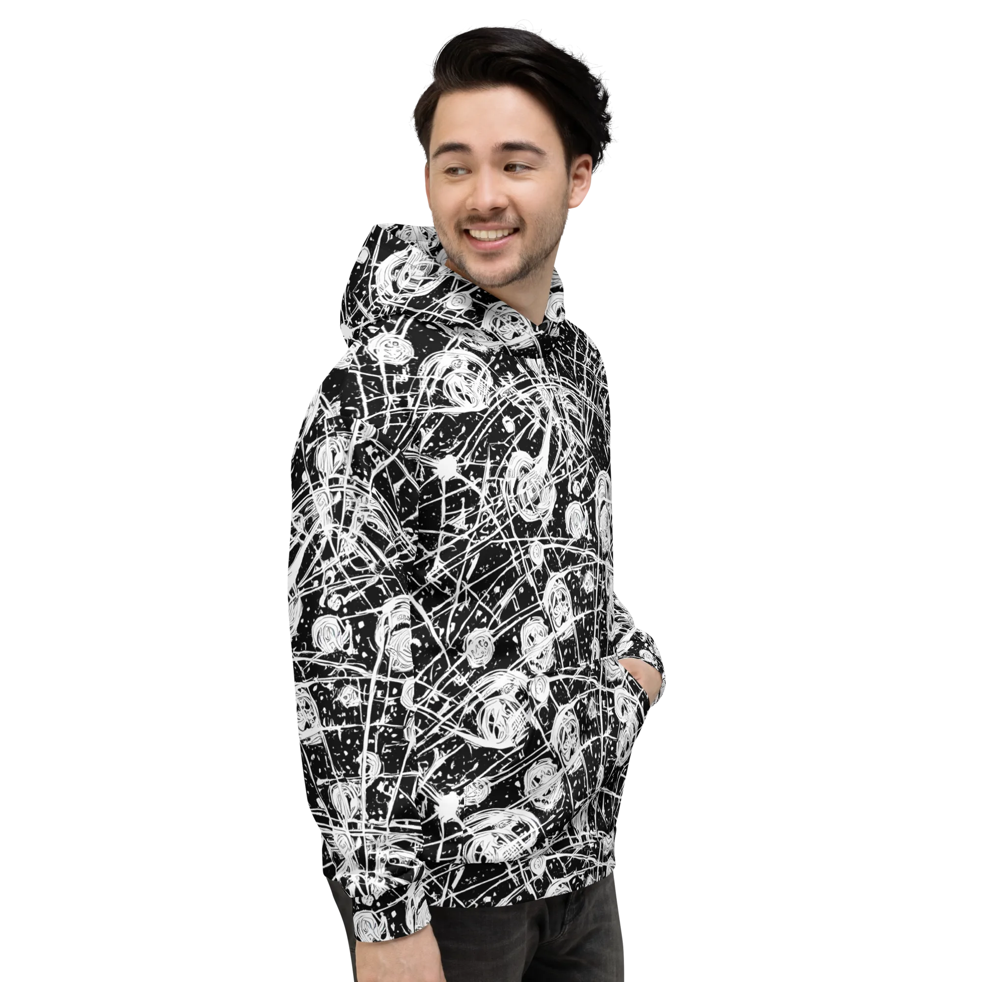 Blackwire Bloom on Hoodie — Right