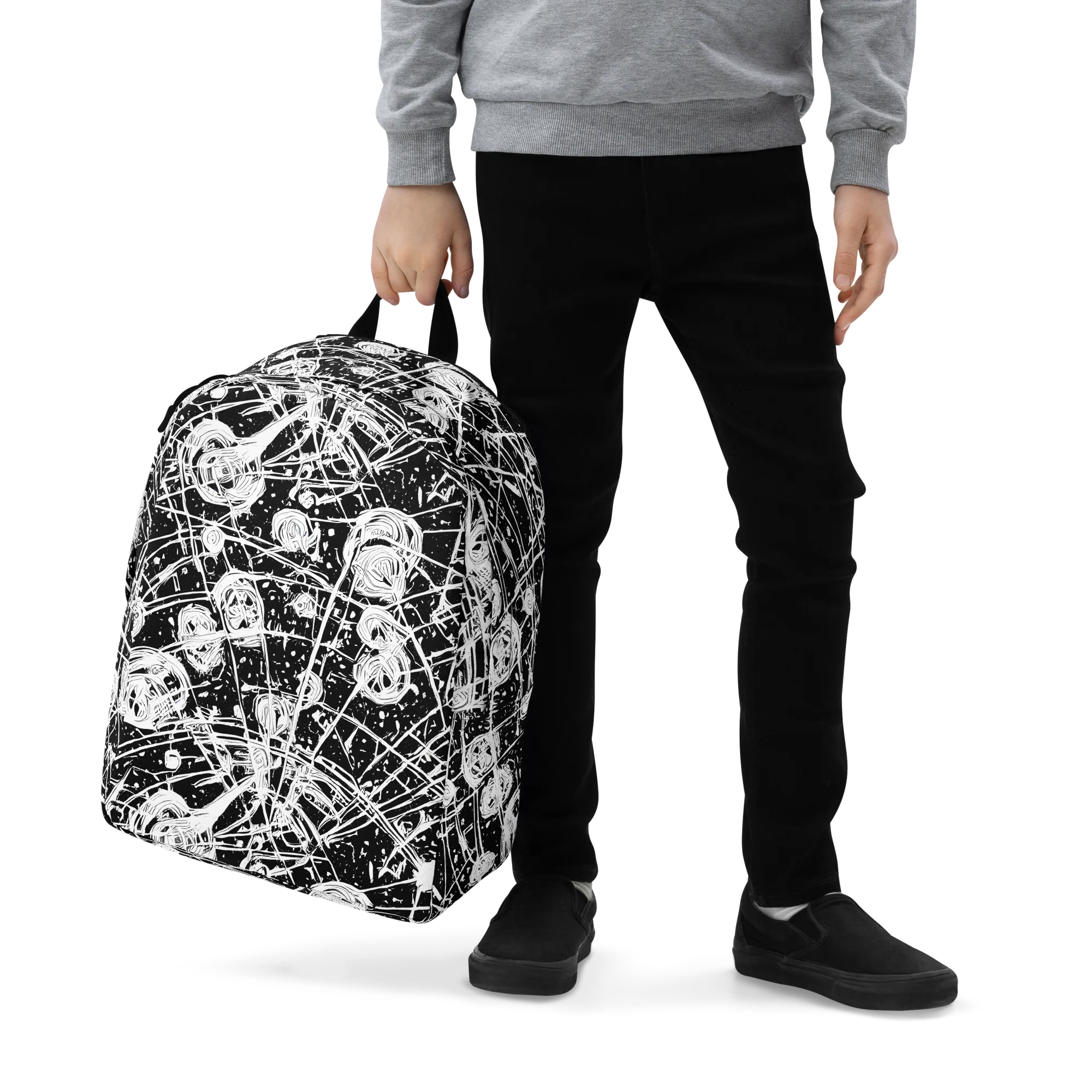 Blackwire Bloom on Minimalist Backpack — Zoomed-in