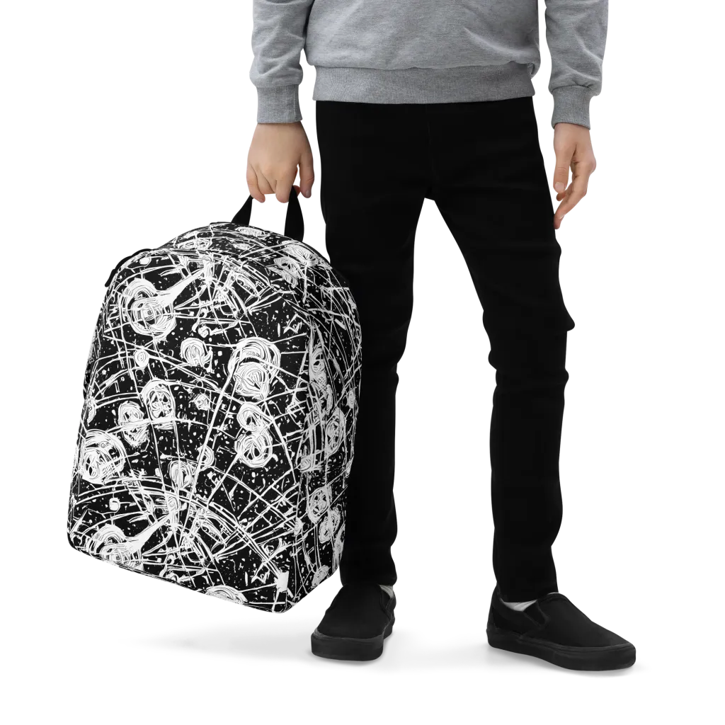 Blackwire Bloom on Minimalist Backpack — Zoomed-in