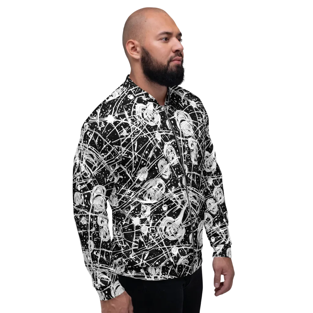 Blackwire Bloom on Bomber Jacket — Right