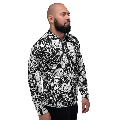 Blackwire Bloom on a Bomber Jacket