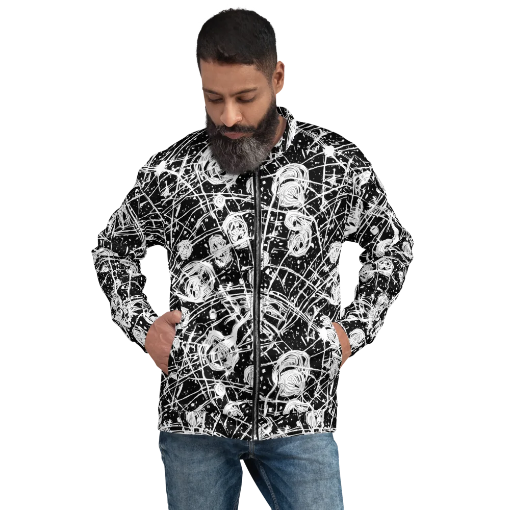 Blackwire Bloom on Bomber Jacket — Front