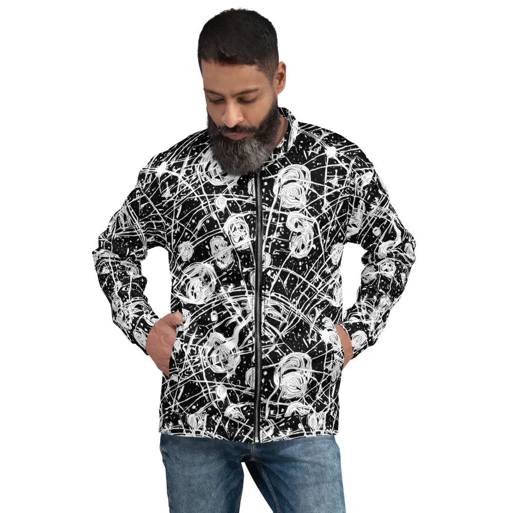 Blackwire Bloom on Bomber Jacket — Front