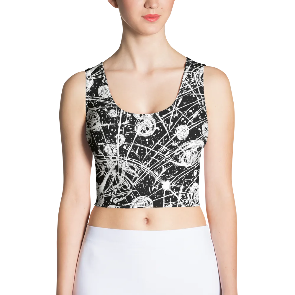 Blackwire Bloom on Crop Top — Front